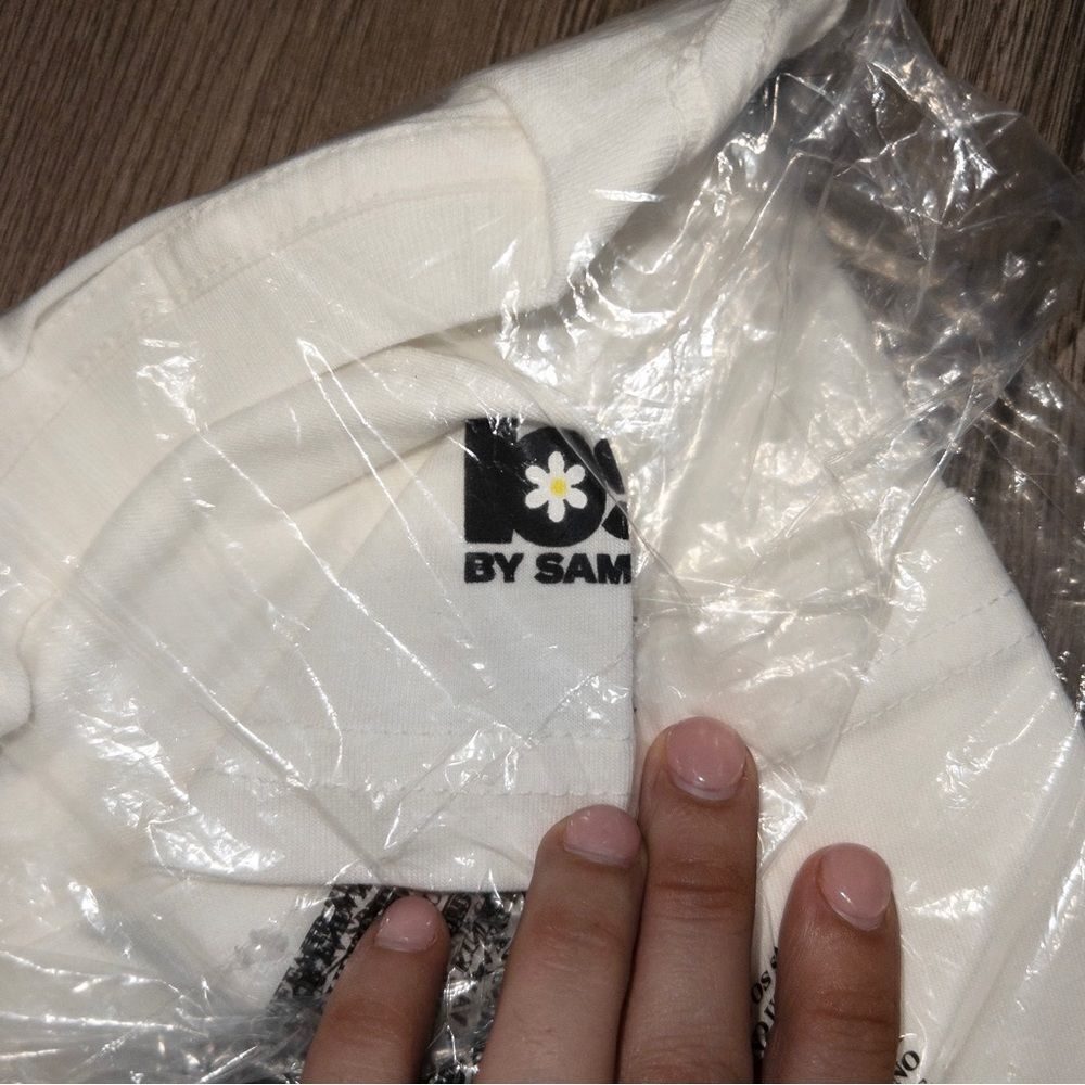 NIP BSR x By Samii Ryan White Sensitive Crop Top T-Shirt Size Small - Picture 5 of 5